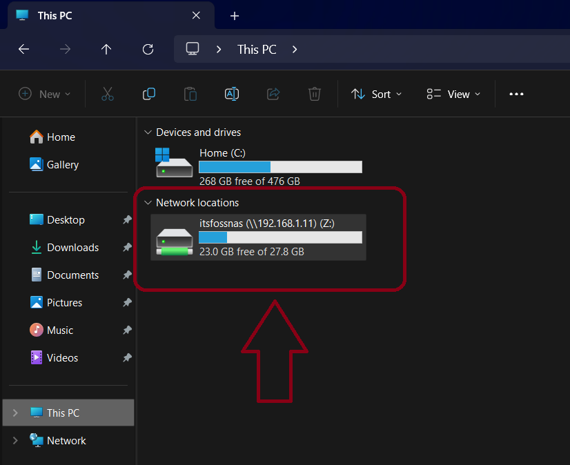NAS mounted on Windows