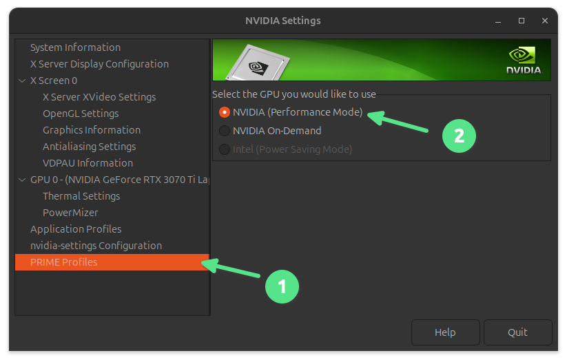 NVIDIA 显卡驱动程序选择